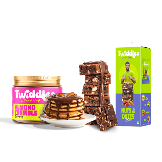 Almond Crumble Chocolate Spread + Date & Nut Power Bites (100 g + 6 Pcs)