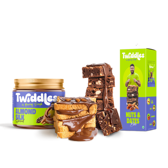 Almond Silk Chocolate Spread + Date & Nut Power Bites (100 g + 6 Pcs)